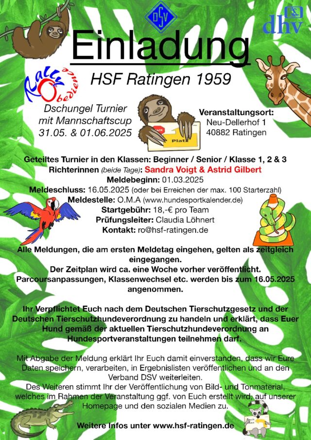 31.05.+01.06.2025 Rally Obedience Turnier